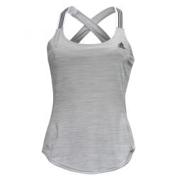 Adidas Women's Performer Strap Climalite Tank Top Shirt - Medium Grey Heather - Small