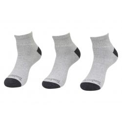 Timberland Men's 3 Pairs Cushioned Quarter Crew Socks - Grey - One Size Fits Most
