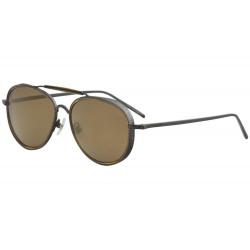 Matsuda Men's M3056 M/3056 Fashion Pilot Sunglasses - Mt Black Caramel Crystal/Brown Gold Mirror   MBK - Lens 54 Bridge 17 Temple 142mm