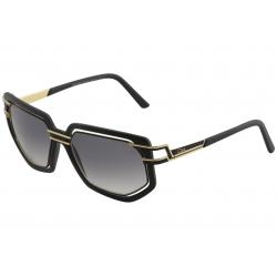 Cazal Legends Men's 9066 Fashion Square Sunglasses - Matte Black Gold/Grey Gradient   002SG - Lens 62 Bridge 15 Temple 140mm
