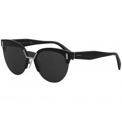 Prada Women's SPR04U SPR/04U Fashion Round Sunglasses - Black/Grey   1AB/5S0 - Lens 43 Temple 145mm