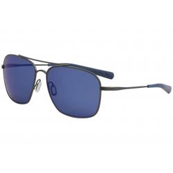 Costa Del Mar Men's Canaveral Fashion Pilot Polarized Titanium Sunglasses - Brushed Grey/Polarized Blue Blue Mirror - Lens 59 Bridge 16 Temple 135mm