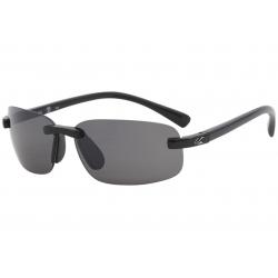 Kaenon Polarized Coto S Black Fashion Rectangle Sunglasses 57mm - Black/Polarized Ultra Grey   G12 - Lens 57 Bridge 16 B 36 Temple 135mm