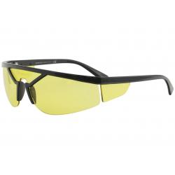 Versace VE4349 VE/4349 Fashion Shield Wrap Sunglasses - Black/Yellow   GB1/85 - Lens 39 Bridge 13 Temple 125mm