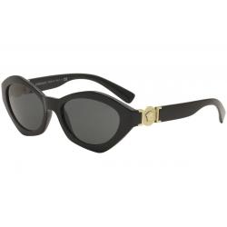 Versace Women's VE4334 VE/4334 Oval Sunglasses - Black/Gray   GB1/87 - Lens  54 Bridge 18 Temple 140mm