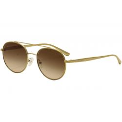 Michael Kors Women's Lon MK1021 MK/1021 Fashion Aviator Sunglasses - Gold/Smoke Brown Gradient   116813 -  Lens 53 Bridge 18 Temple 140mm
