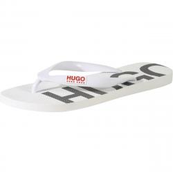 Hugo Boss Men's On Fire Flip Flops Sandals Shoes - White - 6 7 D(M) US