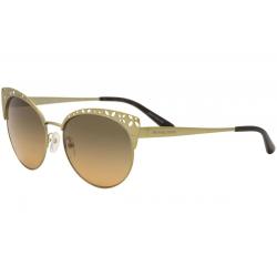 Michael Kors Women's Evy MK1023 MK/1023 Cat Eye Sunglasses - Satin Pale Gold Tortoise/Gray Orange Grad   118918 - Lens 56 Bridge 17 Temple 140mm