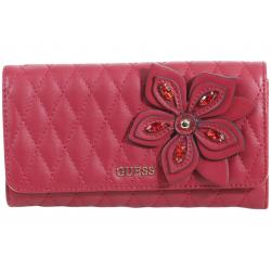Guess Women's Sibyl Quilted Flower Clutch Wallet - Black