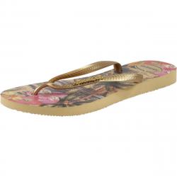 Havaianas Women's Slim Tropical Flip Flops Sandals Shoes - Ivory - 11 12 B(M) US