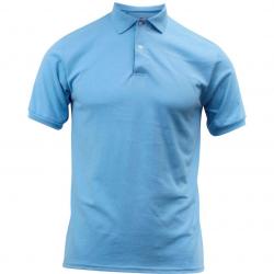 Hanes Men's Classic Fit ECosmart Short Sleeve Jersey Polo Shirt - Blue - Medium