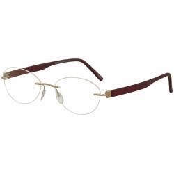 Silhouette Eyeglasses Inspire Chassis 5506 Rimless Optical Frame - Gold/Scarlet   7530 - Bridge 17 Temple 140mm