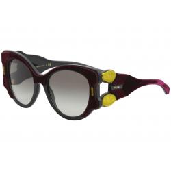 Prada Women's SPR10U SPR/10U Fashion Square Sunglasses - Bordeaux Yellow Brown/Grey Gradient   I7Y/0A7 - Lens 54 Bridge 19 B 49.2 ED 60.4 Temple 140mm