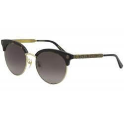 Gucci Women's GG0222SK GG/0222/SK Fashion Round Sunglasses - Havana/Brown Gradient   002 - Lens 56 Bridge 18 Temple 150mm