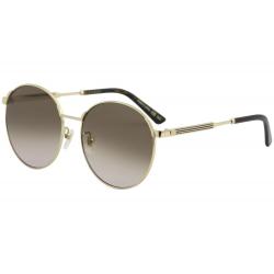 Gucci Women's Sensual Romantic GG00206SK GG/0206/SK Fashion Round Sunglasses - Gold/Brown Gradient   003 - Lens 58 Bridge 17 Temple 150mm