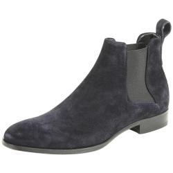 Hugo Boss Men's Cult Suede Leather Chelsea Boots Shoes - Dark Blue - 10.5 D(M) US