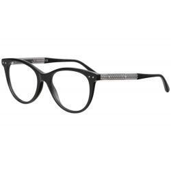 Bottega Veneta Women's Eyeglasses BV0129O BV/0129/O Full Rim Optical Frame - Black/Grey  001 - Lens 51 Bridge 17 Temple 145mm