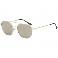 Prada Linea Rossa Men's SPS56S SPS/56S Fashion Pilot Sunglasses - Pale Gold/Light Brown Gold Mirror   ZVN/1C0 - Lens 53 Bridge 20 B 45.6 ED 57.7 Temple 140mm