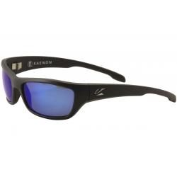 Kaenon Men's Cowell 040 Polarized Fashion Sunglasses -  Matte Black/SR 91 Blue Mirror   G12  - Lens 58.5 Bridge 18 Temple 125mm