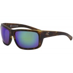 Kaenon Men's Redwood Fashion Wrap Polarized Sunglasses - Matte Tortoise Gunmetal/Pol Brown Green Mir   B12 - Lens 64 Bridge 18 B 44 Temple 125mm