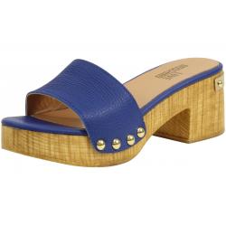 Love Moschino Women's Metal Rivet Heels Sandals Shoes - Blue - 9 B(M) US/39 M EU