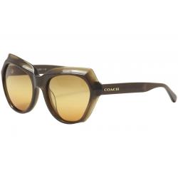 Coach Women's HC8193 HC/8193 Cat Eye Sunglasses - Brown Glitter/Amber Triple Gradient   5425W8  - Lens 55 Bridge 19 Temple 140mm