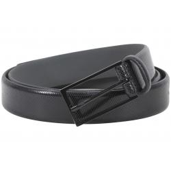 Hugo Boss Men's Gary P Genuine Textured Leather Belt - Black - 40
