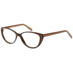 Bocci Women's Eyeglasses 402 Full Rim Optical Frame - Brown   02 - Lens 54 Bridge 15 Temple 140mm