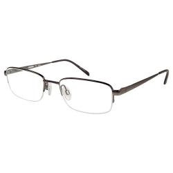 Aristar By Charmant Men's Eyeglasses AR16213 AR/16213 Half Rim Optical Frame - Grey - Lens 52 Bridge 19 Temple 140mm