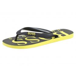 Hugo Boss Men's Wave Logo Flip Flops Sandals Shoes - Black - 12 13 D(M) US