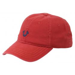 True Religion Men's Core Logo Baseball Cap Hat - True Red - One Size Fits Most