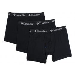 Columbia Men's 3 Pc Stretch Boxer Briefs Underwear - Black - Small