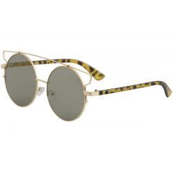 Yaaas! Women's 215 Fashion Round Sunglasses - Gold/Gold Flash   A - Medium Fit