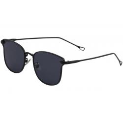 Yaaas! Women's X2243 Fashion Square Sunglasses - Black/Grey   B - Medium Fit