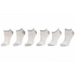 Skechers Women's 6 Pairs Lightweight Low Cut Socks - White/Grey - 9 11 Fits 5 9.5