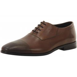 Hugo Boss Men's Square Perforated Toe Oxfords Shoes - Brown - 10 D(M) US