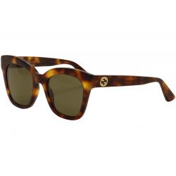 Gucci Women's GG0029S GG/0029/S Fashion Sunglasses - Brown Havana Gold/Brown   002  - Lens 50 Bridge 22 Temple 140mm