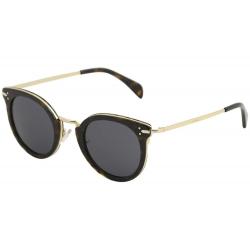 Celine Women's CL 41373S CL/41373/S Fashion Sunglasses - Dark Havana Gold/Grey Blue   ANT/IR - Lens 48 Bridge 26 Temple 140mm