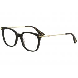 Gucci Women's Eyeglasses GG0110O GG/0110/O Full Rim Optical Frame - Black/Gold   001 - Lens 49 Bridge 19 Temple 145mm