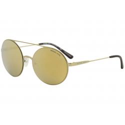 Michael Kors Women's Cabo MK1027 MK/1027 Fashion Round Sunglasses - Pale Gold/Grey Gold Mirror   11937P - Lens 55 Bridge 19 Temple 135mm