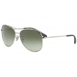 Coach Women's HC7079 HC/7079 901587 Fashion Pilot Sunglasses - Silver/Green Gradient   90018E  - Lens 58 Bridge 14 B 49.2 ED 63.4 Temple 140mm