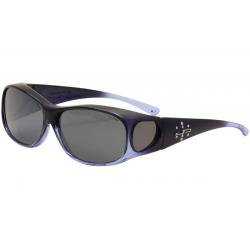 Jonathan Paul Element EM 005S 005/S Medium Fitovers Polarized Sunglasses - Blue - Lens 64 Bridge 12 Temple 125mm
