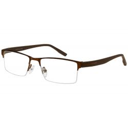 Bocci Women's Eyeglasses 392 Half Rim Optical Frame - Brown   02 - Lens 54 Bridge 18 Temple 145mm