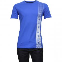 Hugo Boss Men's Crew Neck UV Protection Slim Fit Short Sleeve T Shirt - Bright Blue - Large