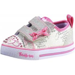 Skechers Toddler/Little Girl's Twinkle Toes Itsy Bitsy Light Up Sneakers Shoes - Silver/Hot Pink - 5 M US Toddler