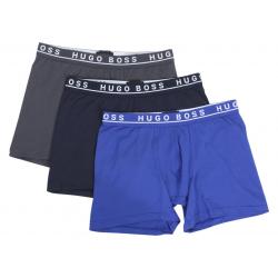 Hugo Boss Men's 3 Pc Colors Stretch Boxer Briefs Underwear - Open Blue - Large