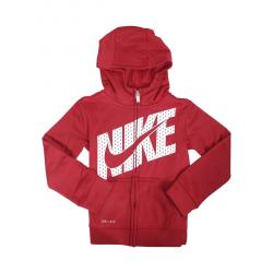 Nike Toddler/Little Boy's Logo Therma Zip Front Hooded Sweatshirt - Gym Red - 4