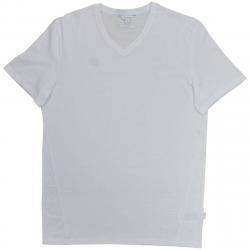 Calvin Klein's Men's Slim Fit Cotton V Neck Short Sleeve T Shirt - White - Small