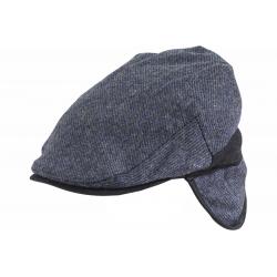 Dorfman Pacific Men's Earflap Ivy Cap Hat - Blue - Small/Medium