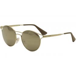 Prada Woman's Cinema SPR62S SP/R62S Fashion Sunglasses - Pale Gold Tan/Light Brown Gold Mirror    ZVN1C0  - Lens 53 Bridge 19 Temple 140mm